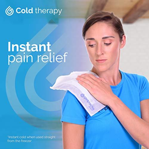 GelpacksDirect Paquete de gel frío caliente reutilizable con manga no tejida - Bolsas de hielo de primera calidad para lesiones deportivas - Tobillo, codo, hombro, espalda, rodilla - 1