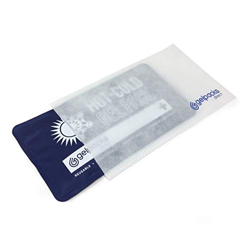 GelpacksDirect Paquete de gel frío caliente reutilizable con manga no tejida - Bolsas de hielo de primera calidad para lesiones deportivas - Tobillo, codo, hombro, espalda, rodilla - 1