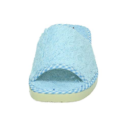 GEMA GARCIA 1786 Zapatillas DE Rizo Mujer Zapatillas CASA Celeste 38