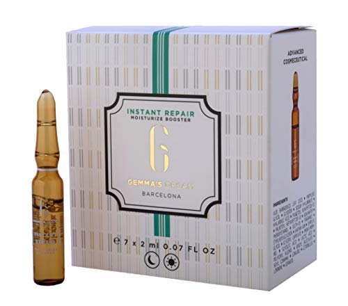 Gemma’s Dream- Instant Repair- Ampollas flash faciales- Hidratantes y reparadoras progresivas- Aloe vera y ácido hialurónico- 7 Ampollas faciales x 2ml