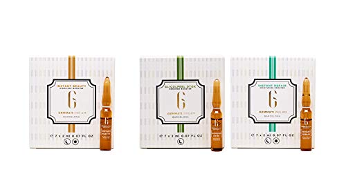 Gemma’s Dream- Kit stop manchas y revitalizante x 3 pack - Ampollas flash faciales - Antioxidantes – Día y noche - Colágeno, aloe y ácido hialurónico