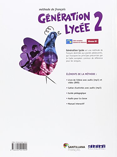 GENERATION LYCEE A2/B1 ELEVE+CD+DVD - 9788490491904