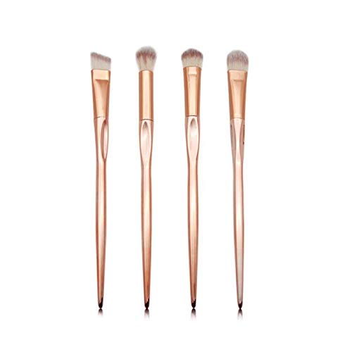 Generies 4 Pcs Rose Gold New Professional Cepillos Comestic para Foundation Powder Blush Eyeshadow Concealer Lip Eye Beauty Beauty Makeup Tools