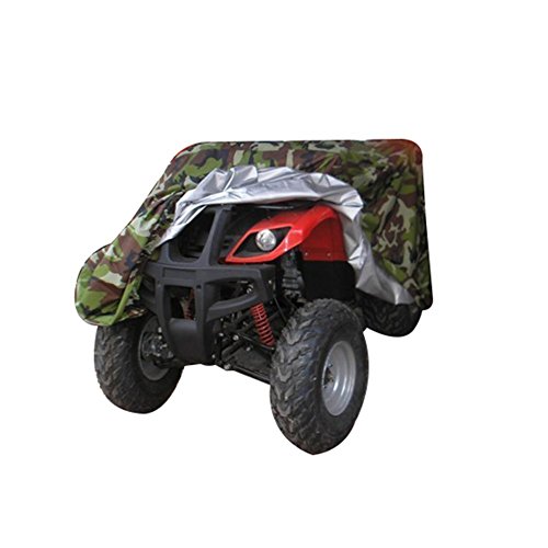 GenialES Funda Universal para Motocicleta Quad Bike ATV ATC Material 190T Sunproof Waterproof Heatproof Cover UV Protector Camuflaje XL:210x120x115cm