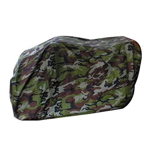 GenialES Funda Universal para Motocicleta Quad Bike ATV ATC Material 190T Sunproof Waterproof Heatproof Cover UV Protector Camuflaje XL:210x120x115cm