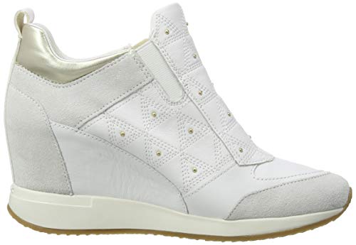 Geox D NYDAME D, Zapatillas para Mujer, Blanco (White/Off White C1352), 41 EU