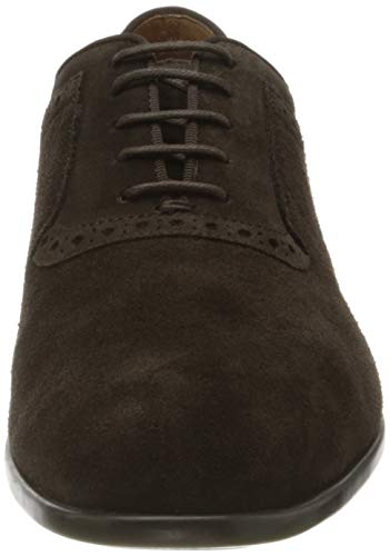 Geox U IACOPO A, Zapatos de Cordones Oxford para Hombre, Marrón (Dk Brown C6006), 45 EU
