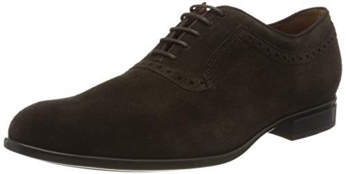 Geox U IACOPO A, Zapatos de Cordones Oxford para Hombre, Marrón (Dk Brown C6006), 45 EU