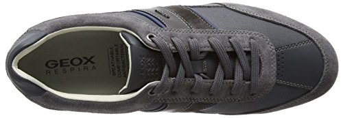 Geox U Wells C, Zapatillas para Hombre, Gris (Dark Grey), 43 EU