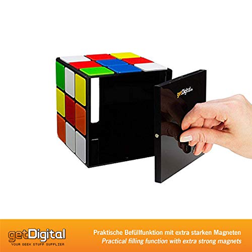 getDigital 8372 - Caja Para Pañuelos Cubo Mágico - Cierre Magnético - Multicolor - 14 x 14 x 14 cm
