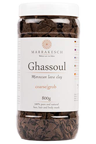 Ghassoul (arcilla de Rhassoul) 100 g - Una arcilla de lava natural que se  usa como una piel y cabello para propiedades de limpieza, exfoliación y