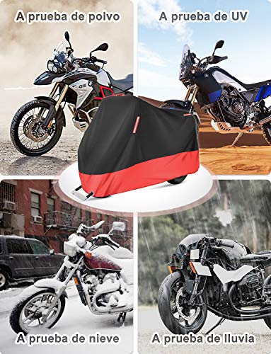 GHB Funda para Moto Funda Talla XXL 265cm Protector Cubierta de Moto para Resistente al Agua A Prueba de UV