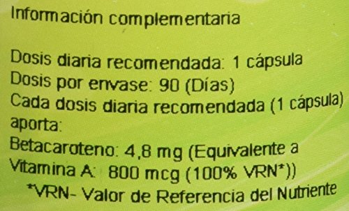 GHF - GHF Betacaroteno 90 cápsulas vegetales 500 mg