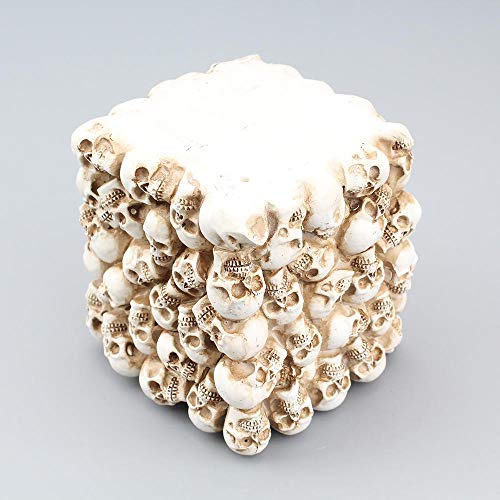 GHFT Víspera De Todos Los Santoscuadrado Pequeño Cráneo Portalápices Almacenamiento Escritorio Cosmético Lápiz Cubo De Almacenamiento De Joyas Almacenamiento En El Hogar Plantas En Macetas