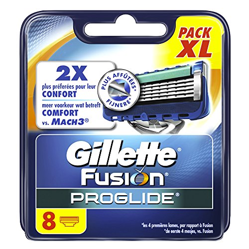 Gillette Fusion PROGLIDE las hojas de afeitar para hombres 8 recargas