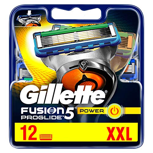 Gillette Fusion ProGlide Power System Cuchillas 12 Estantería tamaño, 1er Pack (1 x 12 unidades)