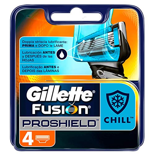 Gillette Fusion ProShield Chill Recambios - 4 Unidades