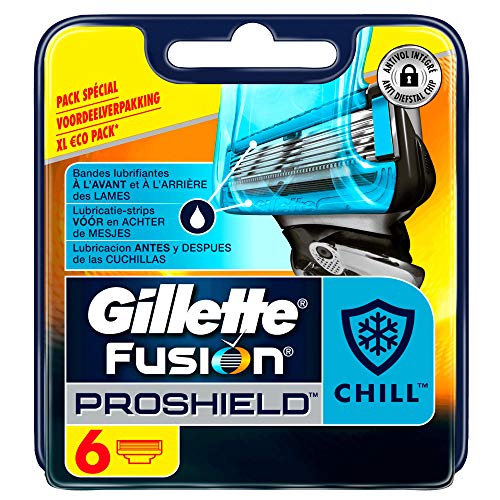 Gillette Fusion ProShield Chill Recambios - 6 Unidades