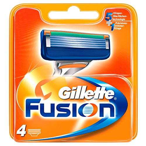 Gillette Fusion Recambio de Maquinilla de Afeitar para Hombre - 4 unidades