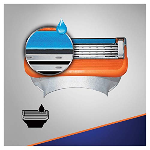 Gillette Fusion5 Maquinilla De Afeitar, 5 Recambios, 5 Hojas Antifricción, Para Un Afeitado Imperceptible