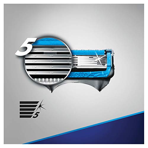 Gillette Fusion5 ProShield Chill - Recambio de Maquinilla de Afeitar x8, Paquete Apto para el Buzón de Correos