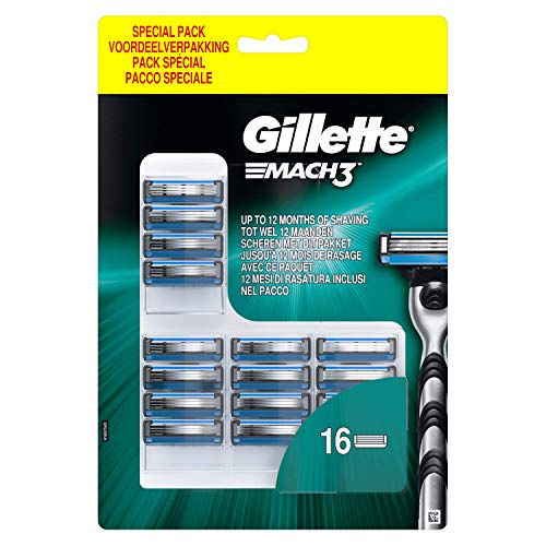 Gillette Mach3 Cuchillas de Afeitar para Hombre - 16 unidades