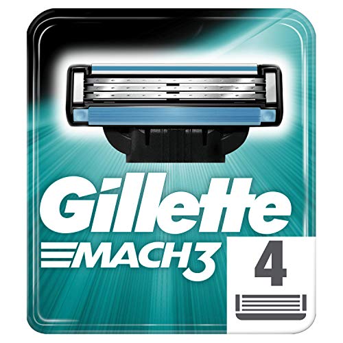 Gillette Mach3 - Cuchillas de recambio para maquinilla de afeitar - 4 Unidades