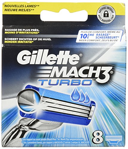 Gillette Mach3 Turbo Cuchillas de afeitar para hombre