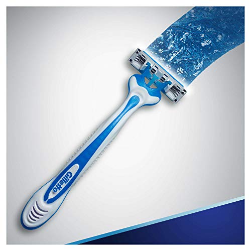 Gillette Sensor3 Cool Maquinilla Desechable De 3 Hojas, 3 Uds., Sensación Fresca Y Agradable Al Afeitarte