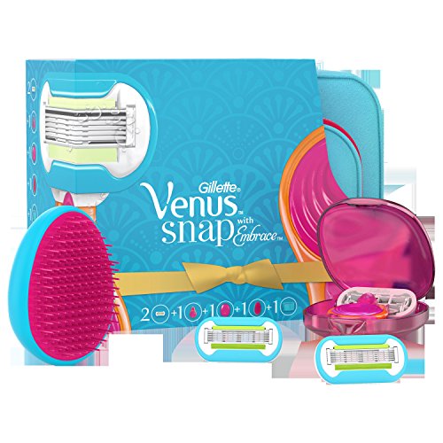 Gillette Venus Snap Mujer Compacto de la maquinilla de afeitar Set de regalo/1 x hoja de repuesto/estuche de viaje/cepillo y bolsa de viaje