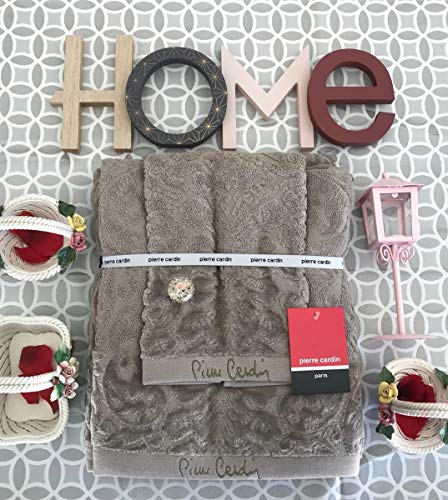 Giosal - Juego de Toallas de Lavado para el Rostro, Toalla de Ducha Pierre Cardin Jacquard