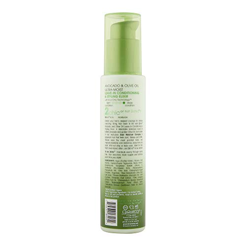 Giovanni 2chic, Ultra Moist - Acondicionador sin aclarado y elixir modelador, de aguacate y aceite de oliva (118 ml)
