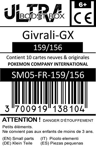 Givrali-GX 159/156 ARC en Ciel Secrète - #myboost X Soleil & Lune 5 Ultra-Prisme - Coffret de 10 Cartes Pokémon Françaises