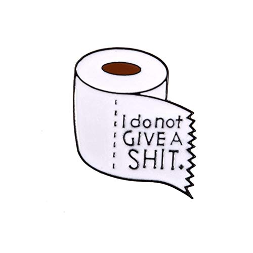GJongie Nuevo Shithappens Insignia de Papel higiénico Personalidad Creativa Dibujos Animados Rollo de Papel Broche-2