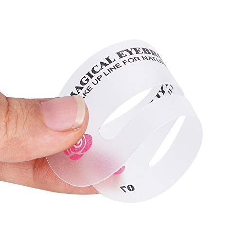 GL-Turelifes - Kit de 24 plantillas para crear estilos diferentes de cejas y 10 plantillas para delinear los ojos, utensilios de maquillaje, reutilizables, fáciles de limpiar y flexibles