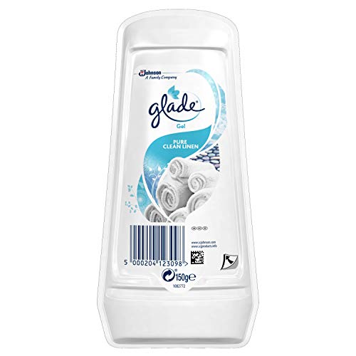 Glade ambientador de aire, gel sólido, lino limpio, 150 g, paquete de 8