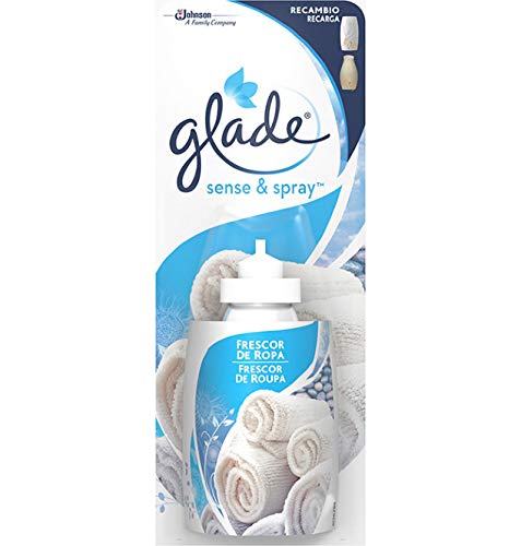 Glade Recambio para Ambientador Automático Sense & Spray con sensor de movimiento, Fragancia Frescor Ropa Limpia,  1 recambio - 18 ml