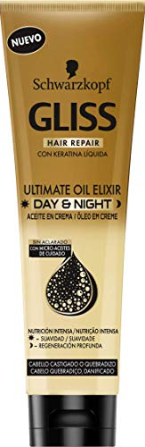 Gliss - Aceite en Crema Day & Night Ultimate Oil Elixir para cabello Castigado o quebradizo - 3 uds de 150ml - Schwarzkopf