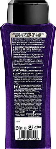 Gliss - Champú Fiber Therapy - 250ml (pack de 6) Total: 1500ml