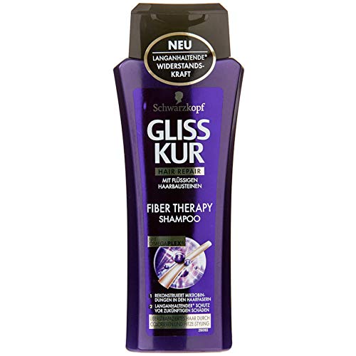 Gliss - Champú Fiber Therapy - 250ml (pack de 6) Total: 1500ml