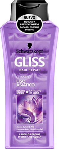 GLISS champú liso asiático con keratina líquida bote 400 ml