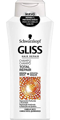 Gliss - Champú Total Repair - Previene daños en el cabello aportando suavidad - 400ml - Schwarzkopf x pack de 3 = 1200ml