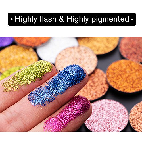 Glitter Polvo Paleta de Maquillaje Profesional, KRABICE 6 Colores Purpurina Gel Arte de Uñas Decoración cara cuerpo labios sombra de ojos maquillaje con purpurina Maquillaje de Ojos Sombra - #2