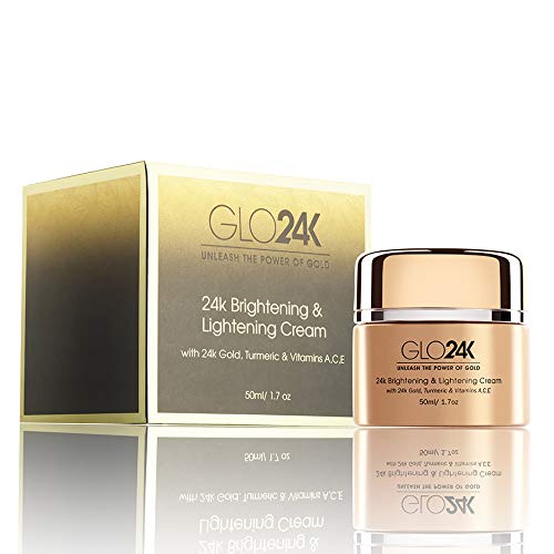 GLO24K Crema aclarante y aclaradora con oro de 24 k, cúrcuma y vitaminas A, C, E