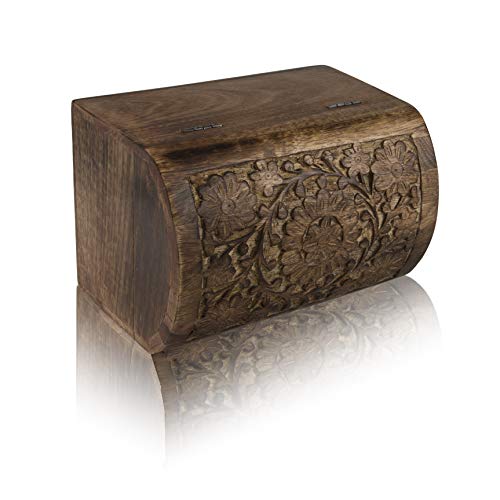 Global Village Bazaar - Joyero decorativo hecho a mano de madera con caja para joyas, organizador de joyas, caja de recuerdos, caja de recuerdos, caja de candado, caja de 9 x 6 pulgadas