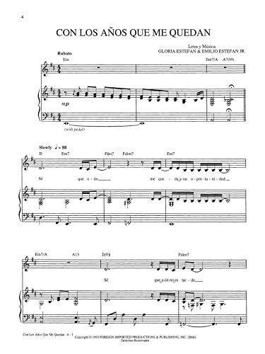 Gloria Estefan -- Mi Tierra: Piano/Vocales/Acordes (Spanish, English Language Edition)