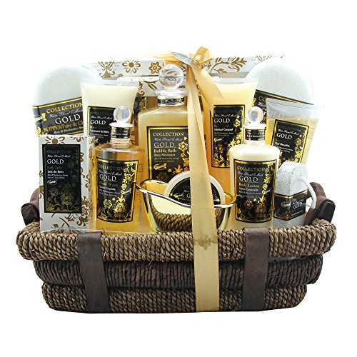 Gloss - caja de baño, caja de regalo para mujeres - Set de baño Premium - Negro - Musk y flores - 14 piezas