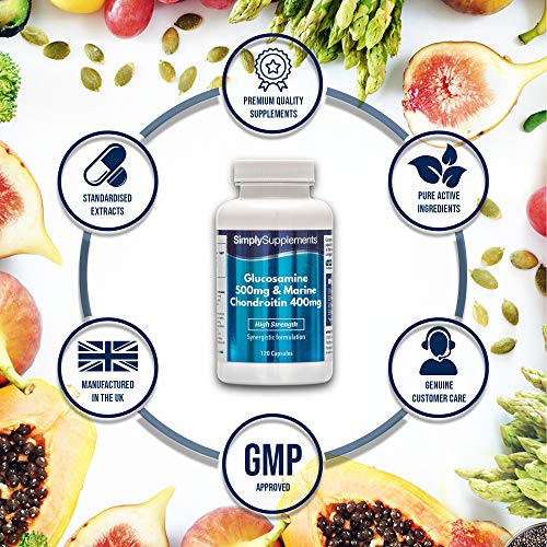 Glucosamina 500mg y Condroitina 400mg - 120 Cápsulas - SimplySupplements