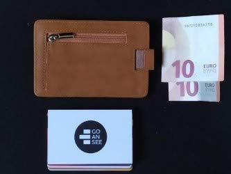 GOANSEE. Cartera Monedero Minimalista de Gran Capacidad con Seguridad RFID para Hombre y Mujer.