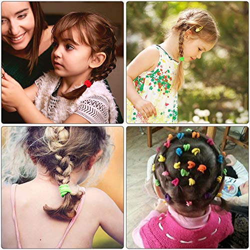 Gobesty Gobesty - Gomas para el pelo para mujer, 100 unidades, de algodón, sin costuras, elásticas de colores, mini bandas para el pelo, coleta de color para niñas y niños